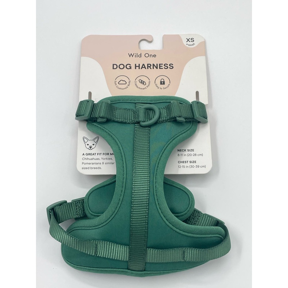 Wild One Adjustable Cushioned Dog Harness spruce  (xs)